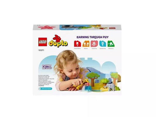 LEGO DUPLO 10971 Wilde Dieren van Afrika – Safari Speelset met Olifant & Giraf – Peuters 2+ Jaar – Officiële LEGO Licentie