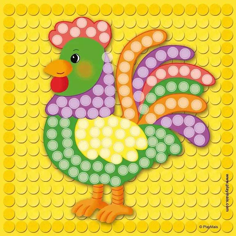PlayMais Mosaic – Creatief Speelgoed – 2300+ Stukjes – Natuurlijk & Biologisch Afbreekbaar - koe