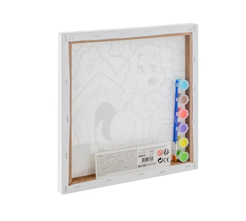 Grafix Paint by Number Puppy Canvas – Schilderen op Nummer Set voor Kinderen