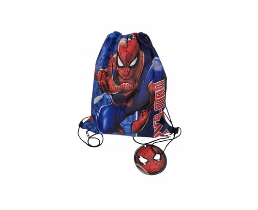 Spiderman Swing Force Sporttas – Gymtas/Zwemtas 40x35 cm – Blauw/Rood – 100% Polyester