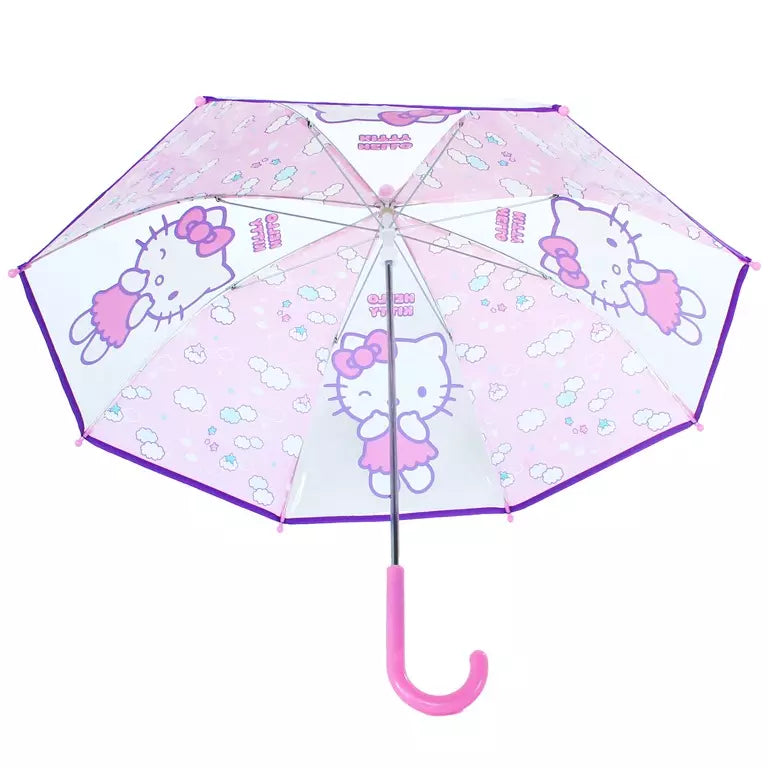 Hello Kitty Kinderparaplu – Roze & Transparant – 71 cm