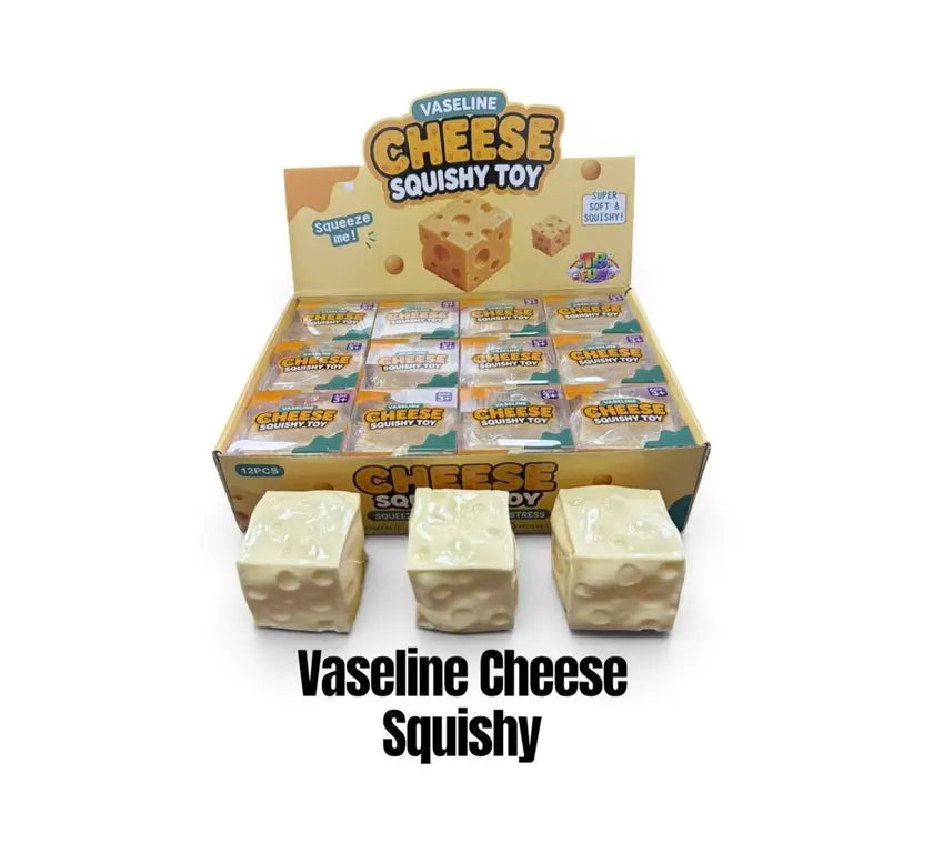 TB Fun Vaseline Cheese Squishy kaas 5,5 cm met displayverpakking