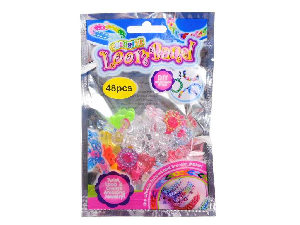 Zakje kraaltjes voor Loombands  (48pcs)