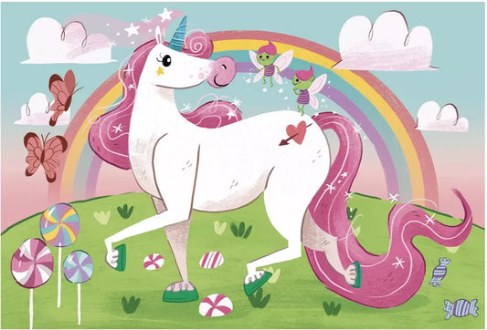 Clementoni - Puzzel - 104 Stukjes - I Believe in Unicorns Brilliant - Puzzel Voor Kinderen - Supercolor