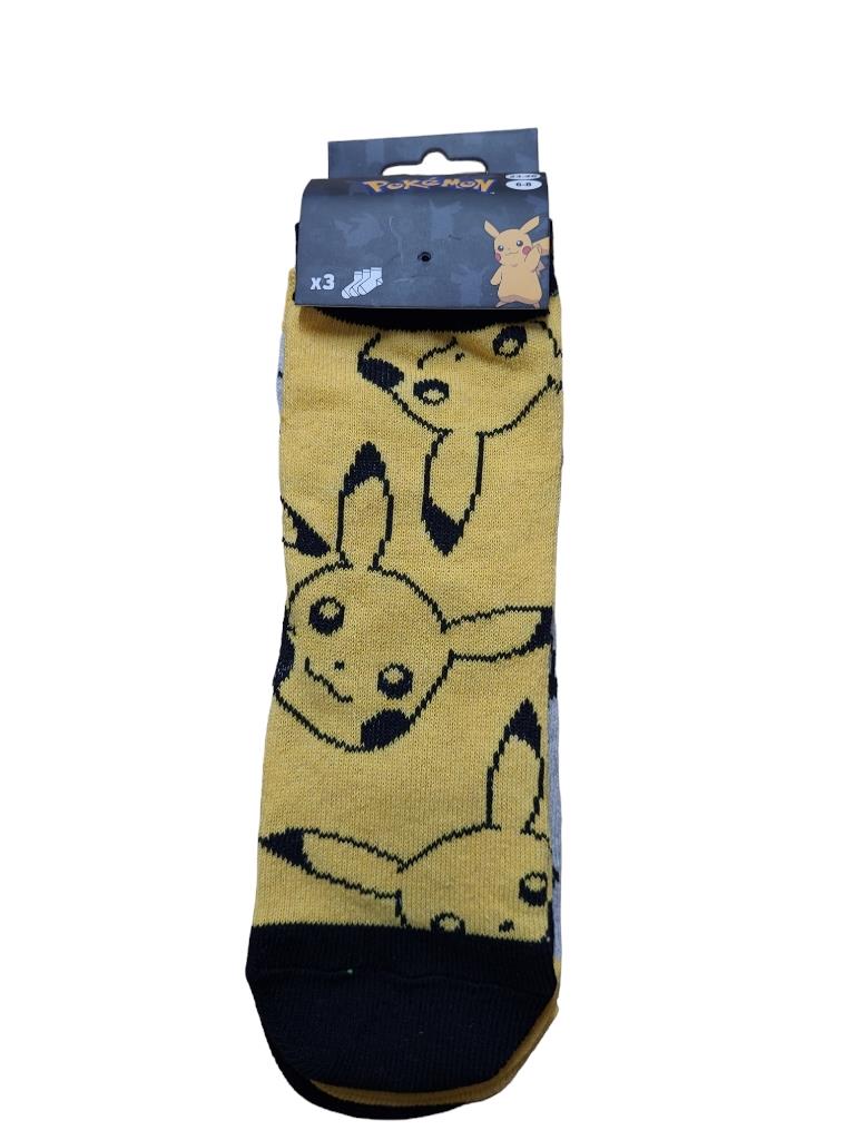 3 Paar Pokémon-Socken - Gelb - Größe 23/26
