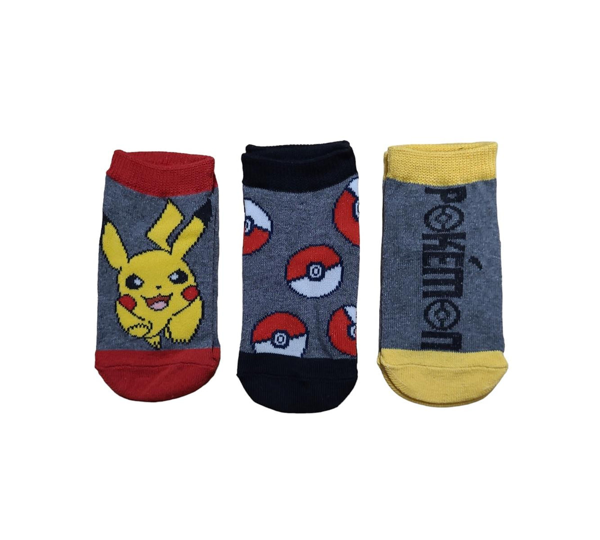3 paar Pokémon Sneaker Sokken - maat 23/26