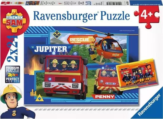 Ravensburger Puzzle Feuerwehrmann Sam 2x 24 Teile