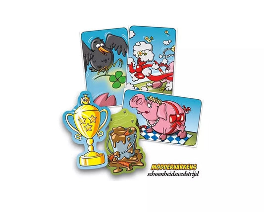 Moddervarkens: Schoonheidswedstrijd Uitbreiding – White Goblin Games – Kaartspel