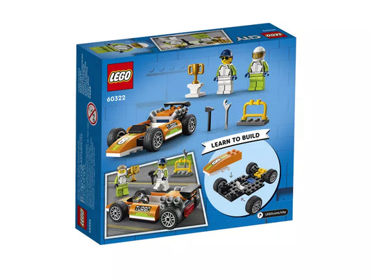 LEGO City 60322 Racewagen – Bouwset Raceauto met Minifiguren & Accessoires – Leeftijd 4+ – Officiële LEGO Licentie
