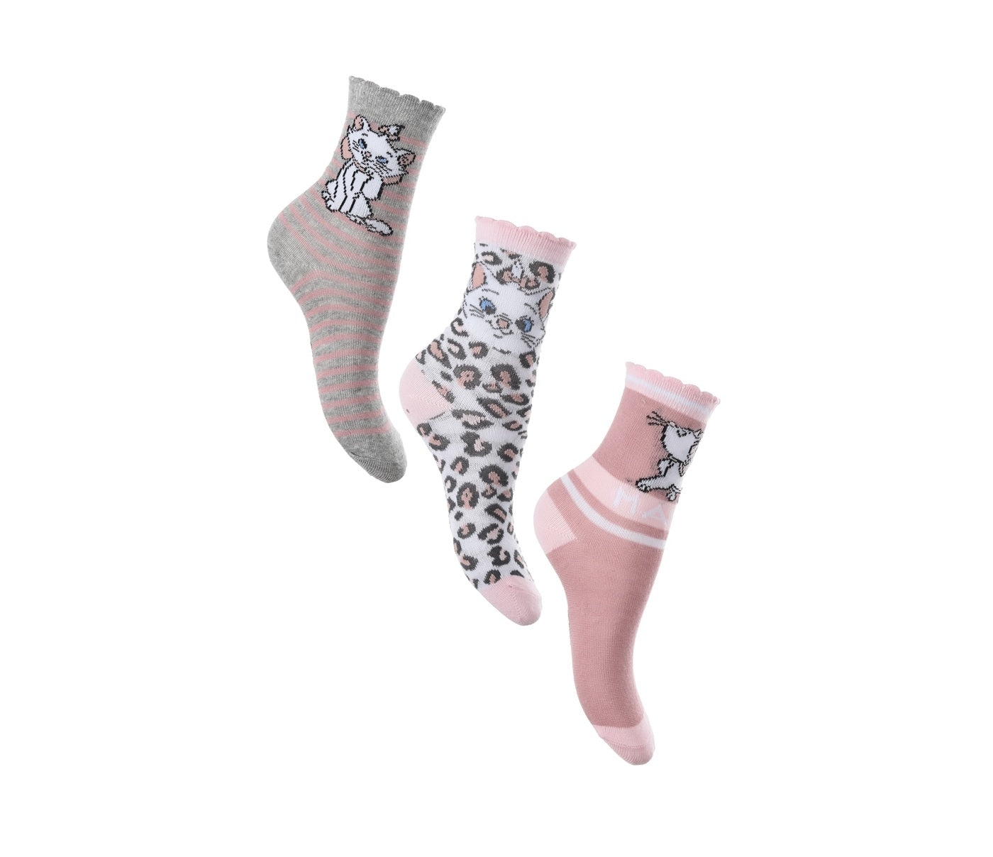 Lot de 3 paires de chaussettes classiques Disney - Marie - Les Aristochats