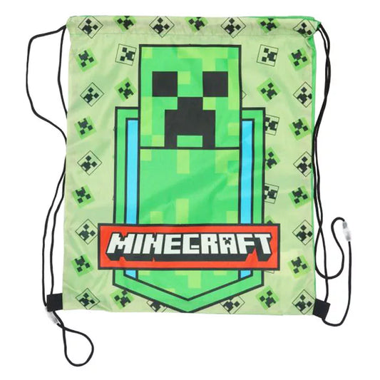Minecraft Gymtas Creeper – Lichtgewicht Sporttas Jongens – Gym- en Zwemtas 35x40 cm – Officieel Minecraft