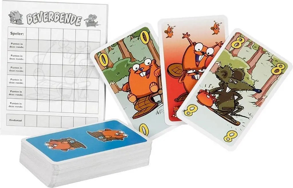 Beverbende kaartspel speelkaarten en speldoos