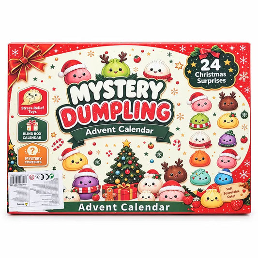 Adventskalender met 24 mini squishy's en speciale kerstmodellen