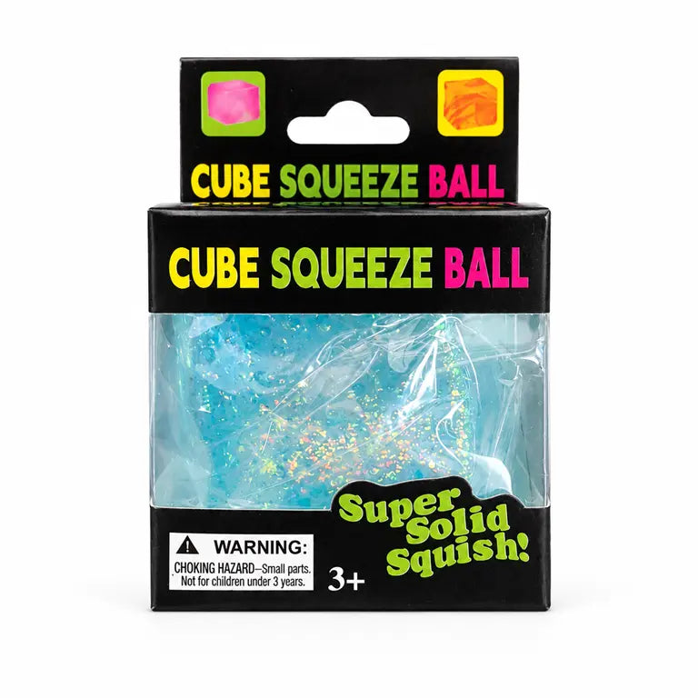 Cube Glitter Squishy – 5 x 5 cm Glitter Knijpspeelgoed