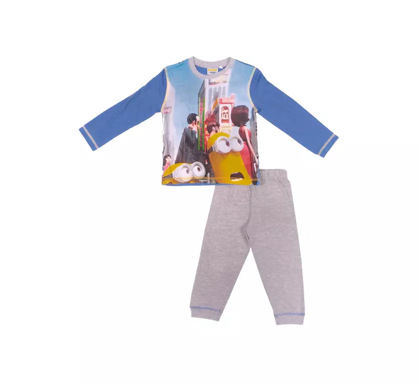 Minions Fleece-Pyjama – Grau
