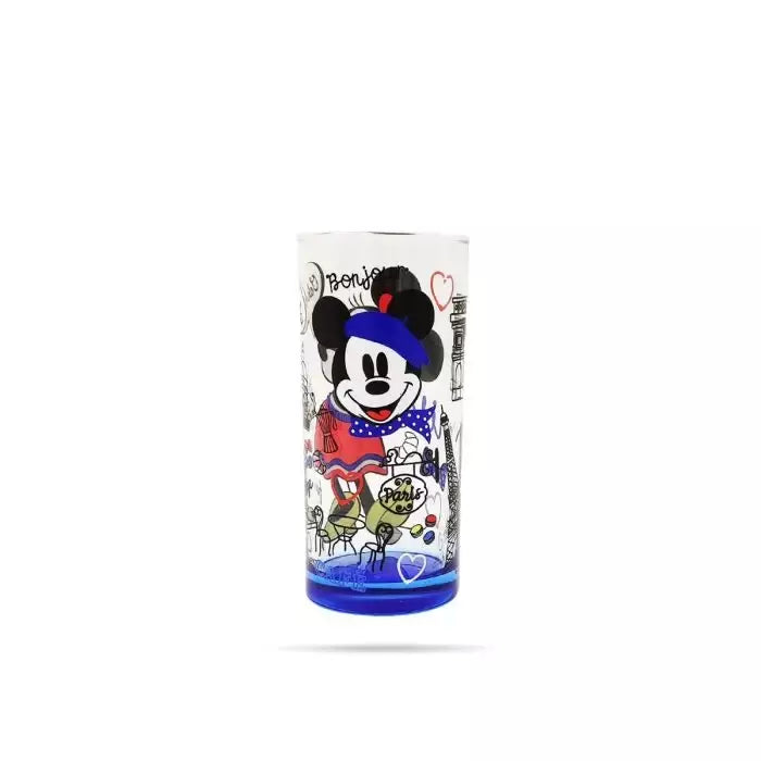 Set van 3 Glazen – Mickey Mouse & Friends Wereldsteden 🌍 blauw