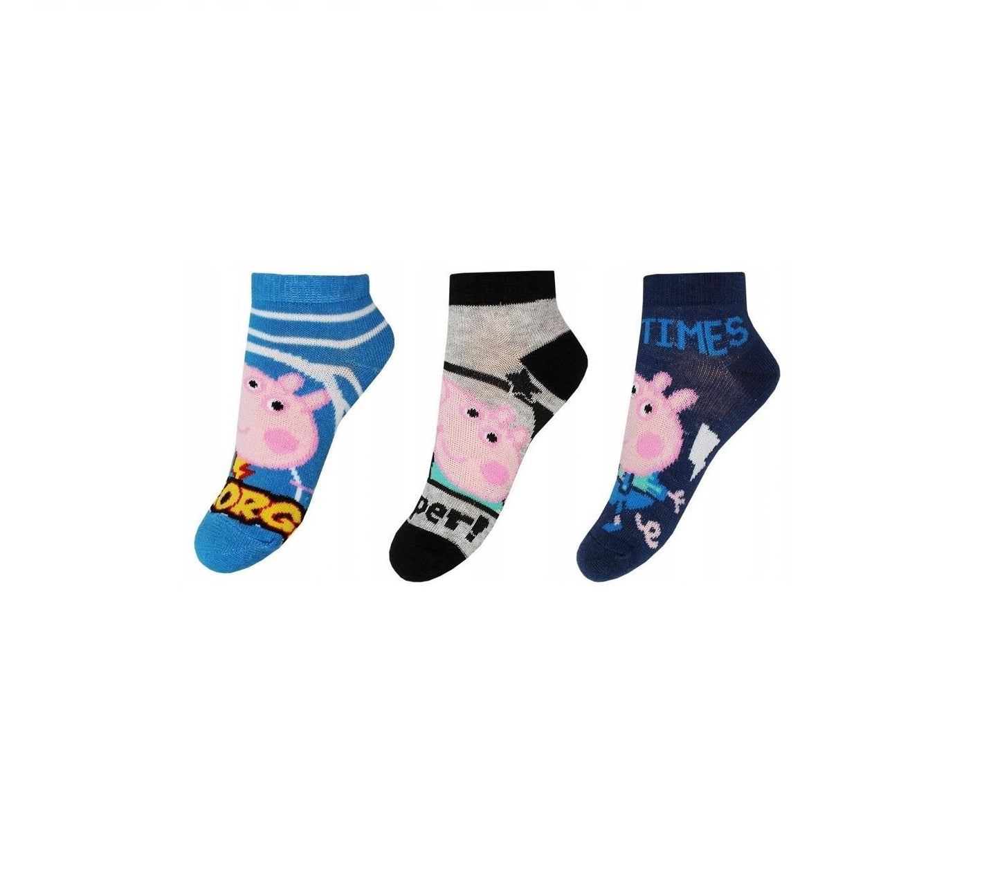 3 paires de chaussettes montantes Peppa Pig