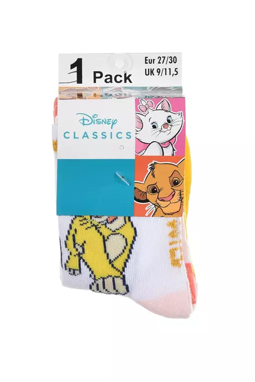 Disney The Lion King Sokken Meisjes – 3 Paar – Maten 23/26, 27/30 & 31/34 – 70% Katoen – Officiële Licentie