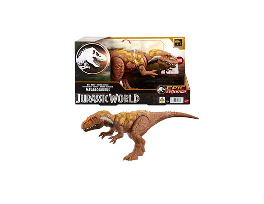 Jurassic World Megalosaurus – Wild Brullende Dinosaurus met Geluid & Aanval – Actiefiguur Speelgoed