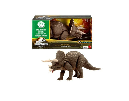 Mattel Jurassic World Triceratops HPP88 actiefiguur – grote dinosaurus met hoorns, geschikt voor kinderen 4+ jaar.