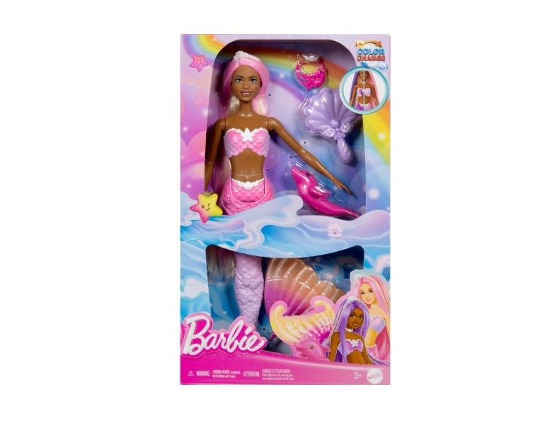 Barbie Meerjungfrau-Puppe – mit rosa Haaren – 38 cm – Barbie-Puppe