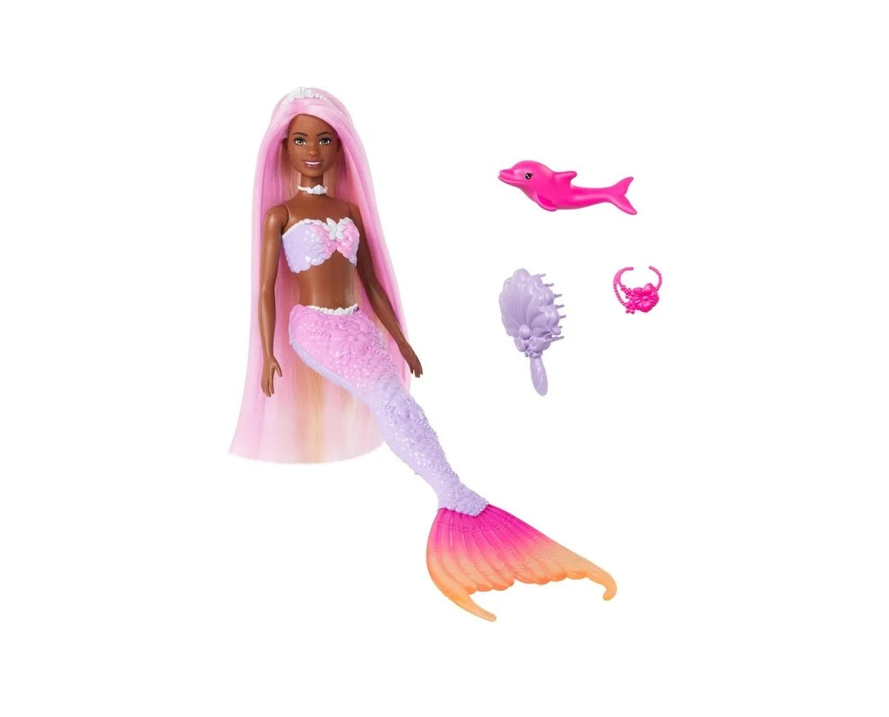Barbie Meerjungfrau-Puppe – mit rosa Haaren – 38 cm – Barbie-Puppe
