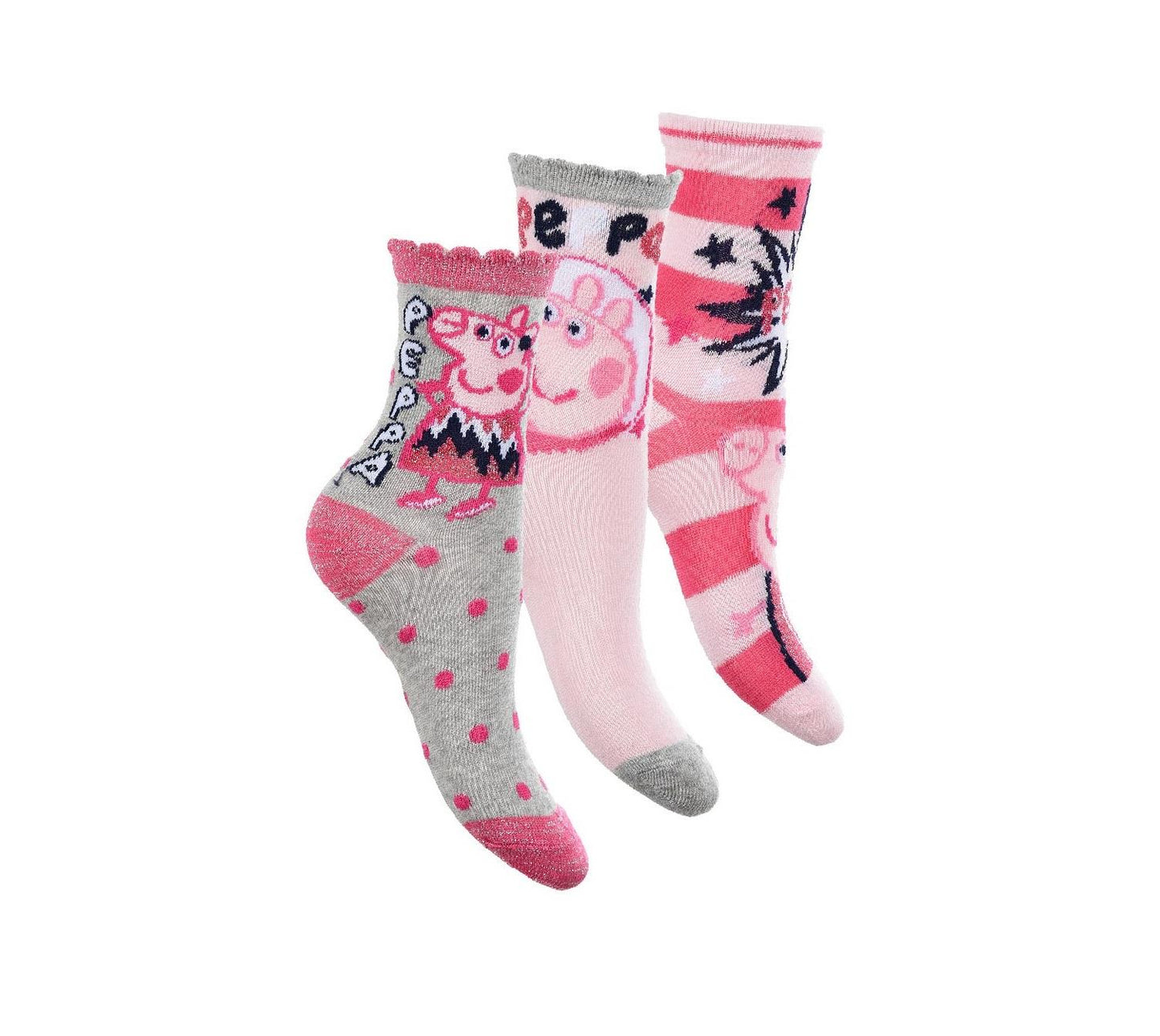 3 paires de chaussettes Peppa Pig