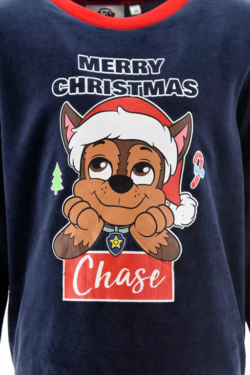 Cadeauset pyjama Paw Patrol met kerstsok (Velours) maat 116