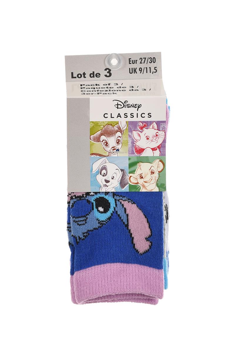 3 paires de chaussettes Disney Stitch - Édition Lilo & Stitch - Taille 23/26