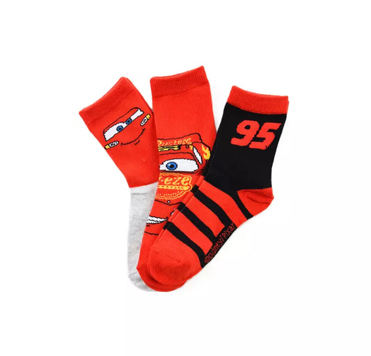 Disney Cars Sokken – 3 Paar – Kinder Sokken Lightning McQueen – Maat 23/26 t/m 31/34