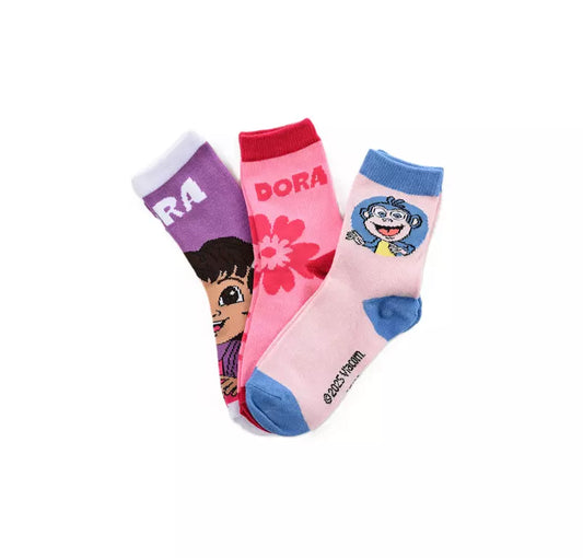 Dora the Explorer Sokken – Kinder Sokken – 3 Paar - Dora & Boots – Maat 23/26 t/m 31/34