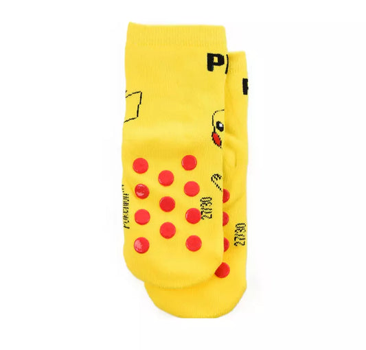 Pokémon Pikachu Anti-Slip Sokken – Gele Kinder Sokken met Rode Grip – Maat 23/26 t/m 31/34