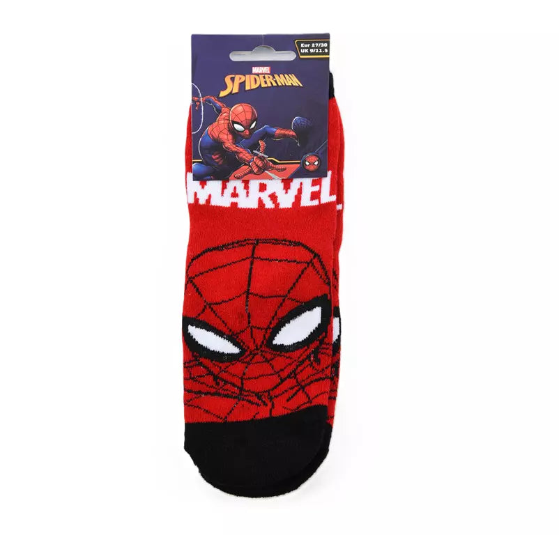 Marvel Spider-Man Anti-Slip Sokken – Rode Kinder Sokken met Spinnen Antislip – Maat 23/26 t/m 31/34