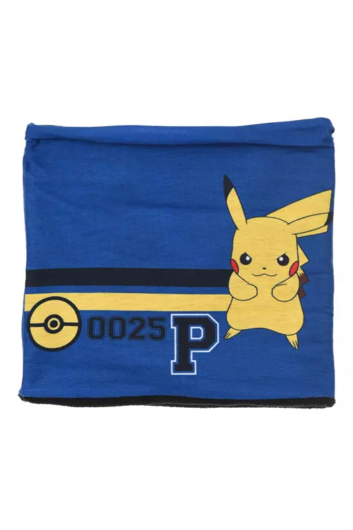 Pokémon Colsjaal – Blauw/Zwart – Pikachu – Met Fleecevoering – One Size