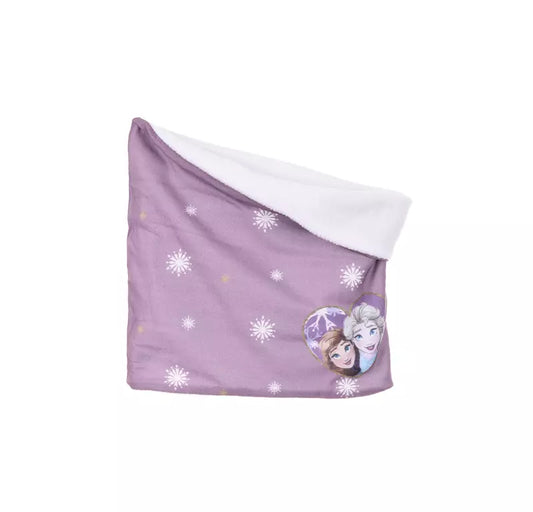 Disney Frozen Colsjaal – Lichtpaars – Elsa & Anna in Hartje – Met Fleecevoering – One Size