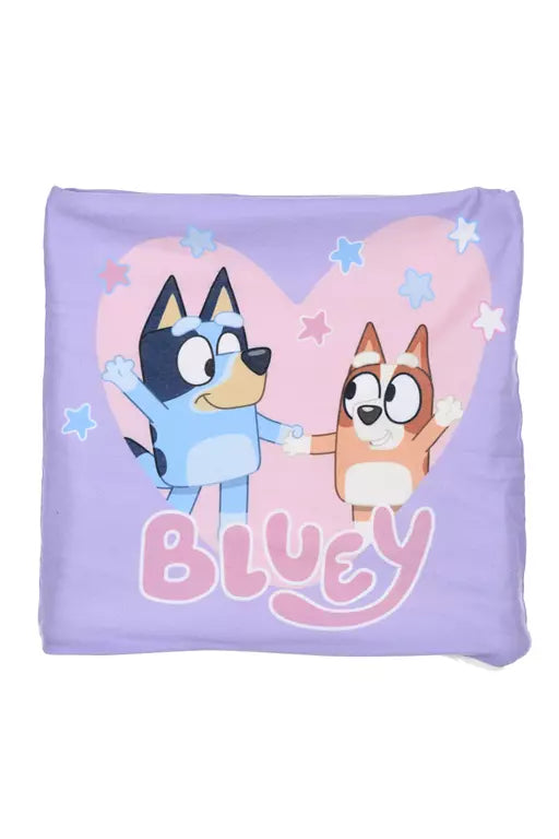 Bluey Colsjaal Lila – Kindercolsjaal met Bluey en Vriendje – Witte Fleece – 3-6 Jaar