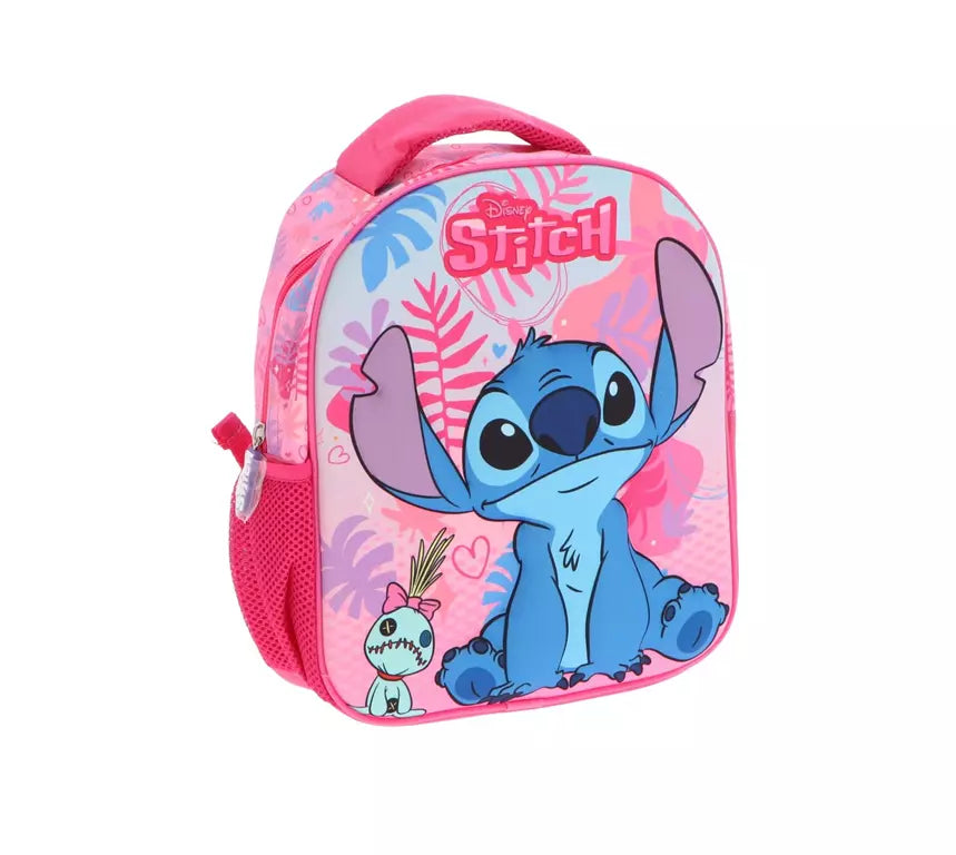 Disney Stitch 3D Rugzak Roze – Met Scrump – Kinder Rugtas 30x26x10 cm – Officiële Licentie