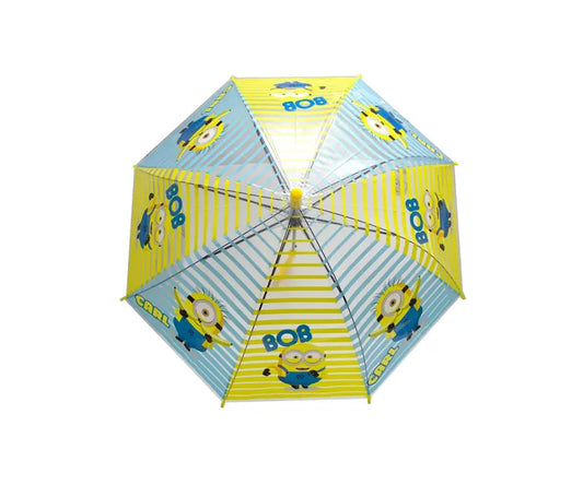 Minions Bob en Carl kinderparaplu bovenaanzicht transparant 68 cm