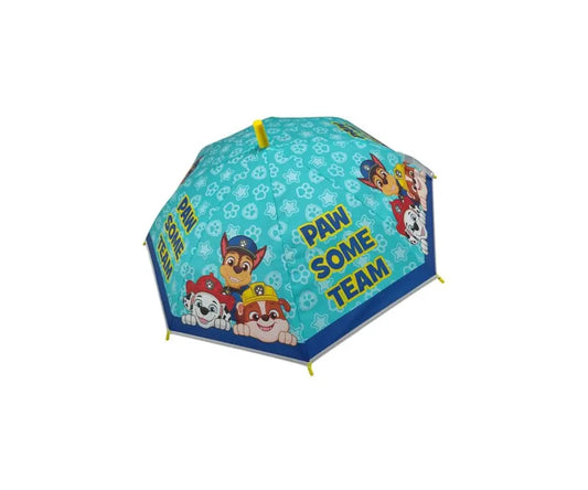 PAW Patrol semi-automatische kinderparaplu 74 cm met Chase Marshall en Rubble