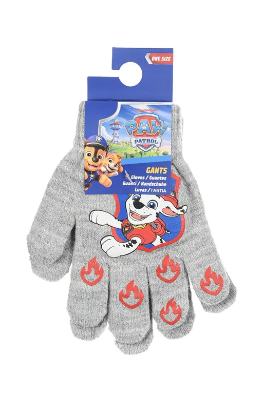 Grijze PAW Patrol Marshall kinderhandschoenen in originele verpakking