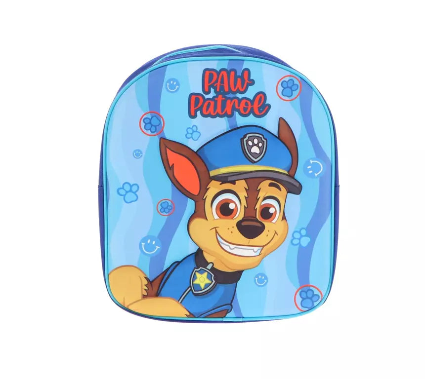 Paw Patrol Chase 3D Rugzak Blauw – Kinder Rugtas 30x26x10 cm – Officiële Licentie