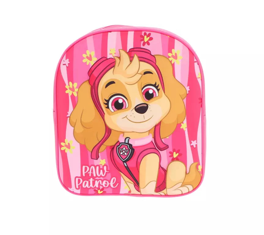 Paw Patrol Skye 3D Rugzak Roze – Met Bloemen & Strepen – Kinder Rugtas 30x26x10 cm – Officiële Licentie