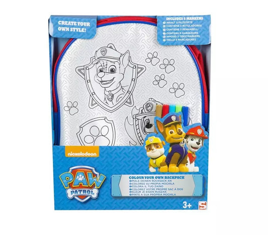Paw Patrol: Malen Sie Ihren eigenen Rucksack aus