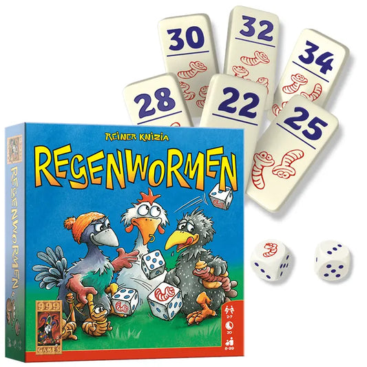 Regenwormen dobbelspel van 999 Games
