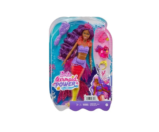Barbie Mermaid Power zeemeermin pop met paars haar en accessoires officiële Mattel