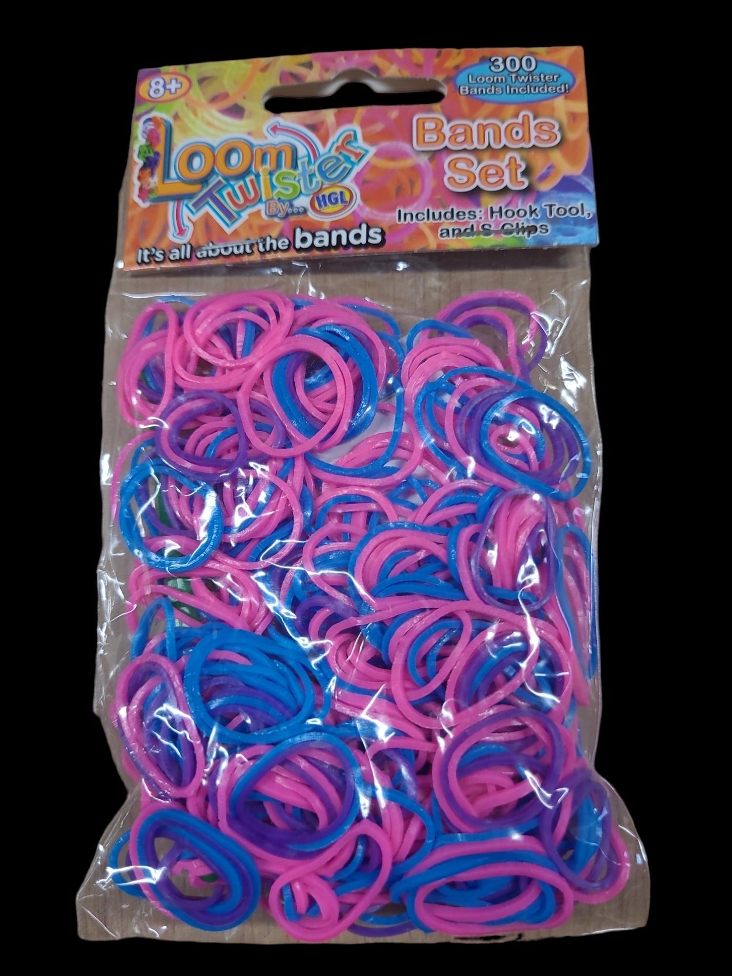Zakje Loombands paars/roze/blauw (300pcs)