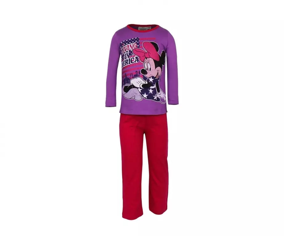 Disney Pyjama Minnie Mouse – Kinderpyjama – Paars/Fuchsia – Maat 98 – Laatste Maat