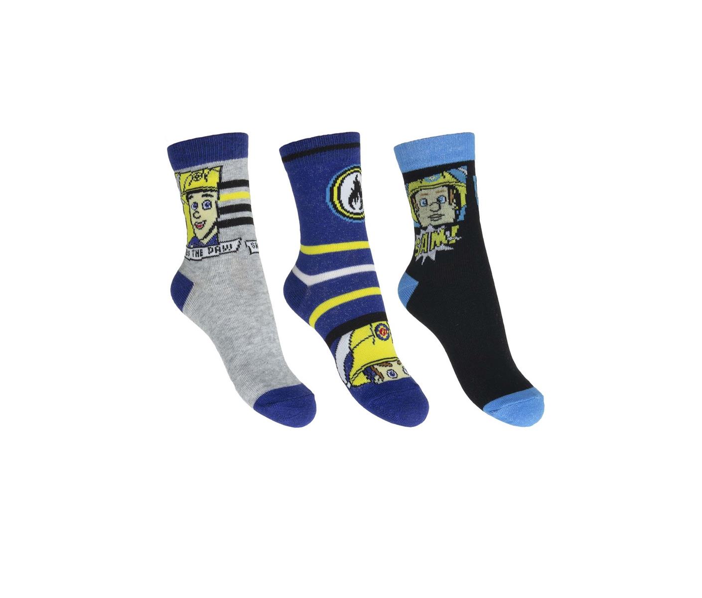 3 paar sokken Brandweerman Sam - maat 31/34