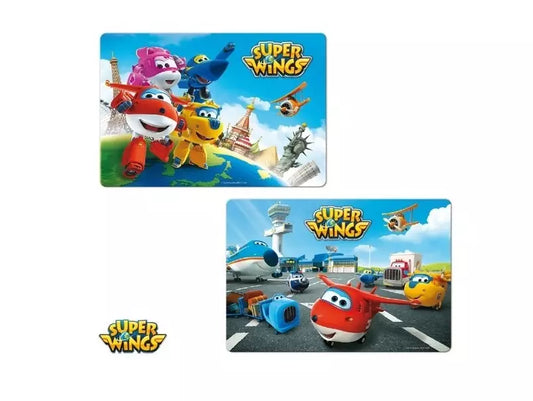 Super Wings 3D Placemat – Set van 2 – 42x28 cm – Kunststof – Kinderplacemats