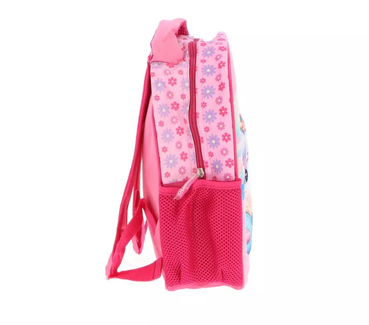 3D Eenhoorn Rugzak Roze – Met Regenboog & Bloemen – Kinder Rugtas 30x26x10 cm